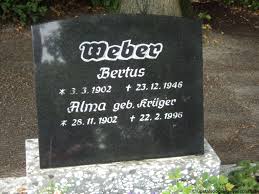 Grab von Alma Weber (geb. Krüger) (28.11.1902-22.02.1996 ...