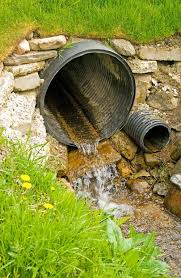 Culvert for Diversion of Surface Water . Stock Image - Image ...