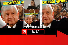 Claudia Sheinbaum no anunció la muerte de AMLO; es un deepfake