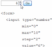 Input type number range