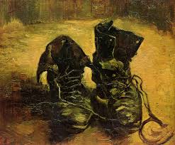 Las botas, cuadro de Van Gogh, utilizado para la entrada la evolución del bodegón realizada para la academia de dibujo y pintura Artistas6 de Madrid. 