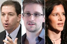Glenn Greenwald, Edward Snowden, Laura Poitras (Credit: AP/Eraldo Peres/Reuters/Mario Anzuoni). I was humbled to have dinner in Washington, D.C., ... - greenwald_snowden_poitras