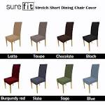 Colors Surefit Stretch Short Corduroy Dining Chair Cover Machine