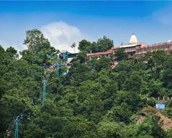 Santala Devi Temple Dehradun scenic hills view photo, AI generated