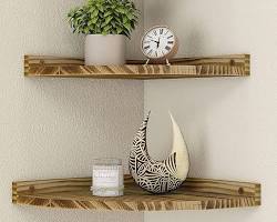 Köşe Ahşap Raf resmi