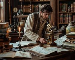 Immagine di researcher studying in the library