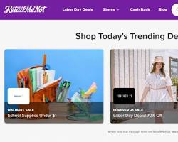 Image of RetailMeNot website with Walmart coupons