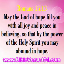 Be filled with joy and peace | Inspirational Bible Verse via Relatably.com