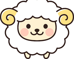 かわいいひつじのイラスト