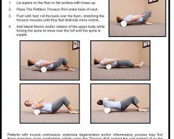 Image of Thoracic spine foam rolling for kyphosis