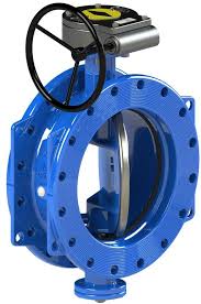 DN350mm Ductile Iron Double Eccentric Butterfly Valve With ...