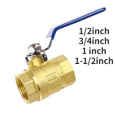 DIW HARDWARE 1PCS Brass Ball Valve (1/2, 3/4 & 1inches) All ...