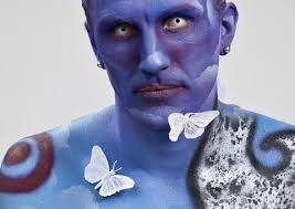 Learn how to apply Blue Sky Man Fantasy Makeup at EI, special effects makeup school - 105-04-480x340
