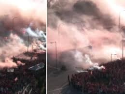 El increíble recibimiento de los hinchas del Atlético de Madrid al equipo