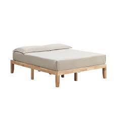 Costway Queen Size 14'' Bed Frame Mattress Platform - Solid Wood, Durable and Quiet - Walmart.com