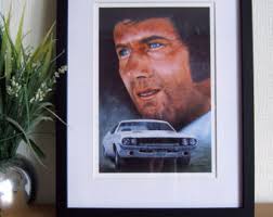 Vanishing Point, Kowalski, 1970 Dodge Challenger painting, framed A4 print. Vanishing Point, Kowalski, 1970 Dodge Challenger painting, framed A4 print. - il_340x270.613779841_mrwk