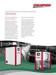 Champion LRS Series L23RS-L29RS Brochure | PDF | Humidity ...