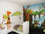 Chambre bebe fille theme jungle