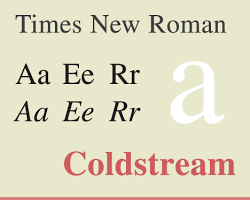 Fonte de letra Times New Roman