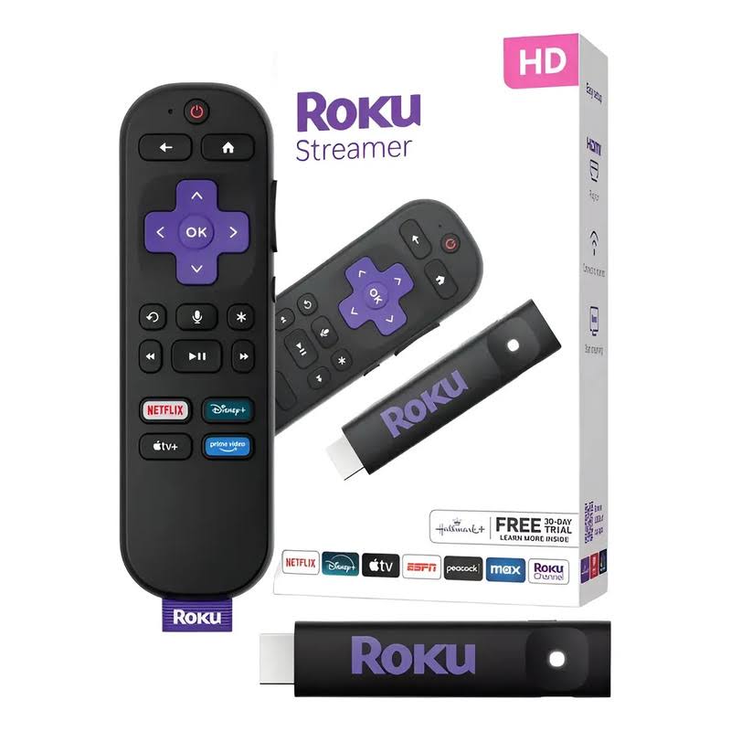 Roku Streamer 2025 HD Roku Streaming Device for TV with Voice Remote