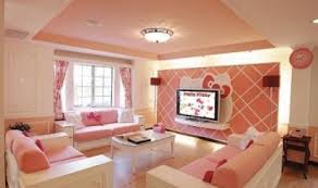 Hasil gambar untuk wallpaper dinding kamar tidur hello kitty