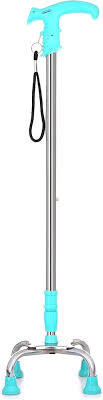 Kds Surgical 4 Leg Adjustable Walking Cane with Anti-Slip ...