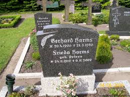 Grab von Frieda Harms (geb. Peters) (24.11.1912-06.11.2002 ...