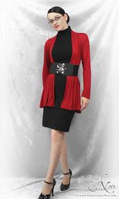 Image result for black skirt with red top