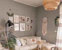 Bohem oturma odası örneği  Example of Bohemian living room resmi