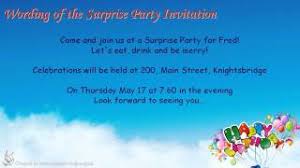 Surprise Party Invitation Wording *** via Relatably.com