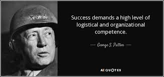 George S. Patton quote: Success demands a high level of logistical ... via Relatably.com