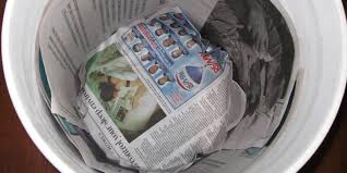 Image result for news paper in bin