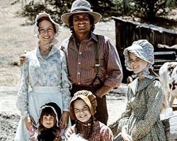 Little House on the Prairie TV series 1974 Michael Landon Melissa Gilbert Karen Grassle Melissa Sue Anderson Walnut Grove NBC television stills, AI generated
