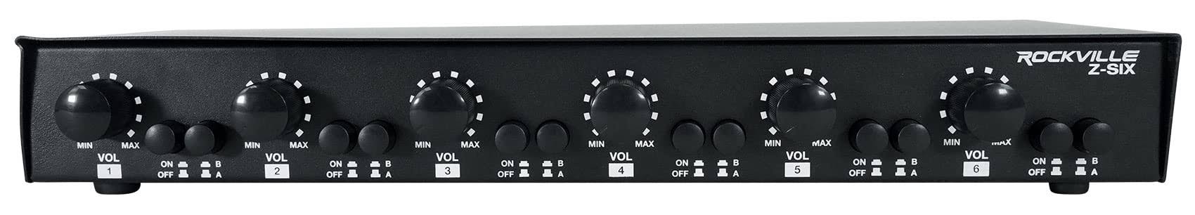 Rockville Z-six 2 Source 6 Zone Home/Commercial Audio Zoner w/ Volume Control