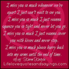 I miss you. I hate being apart from you | BoYfRiEnD qUoTeS ... via Relatably.com