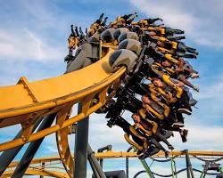 Image of Batman: The Ride roller coaster at Six Flags Over Texas