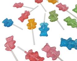 Teddy bear lollipops candy