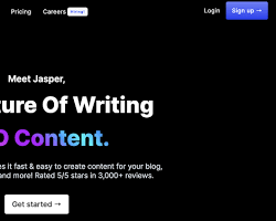 Jasper AI writing software website