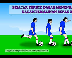 Gambar teknik menendang bola sepak bola