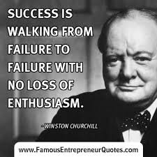 WINSTON CHURCHILL QUOTE: &quot;Success Is Walking From Failure To ... via Relatably.com