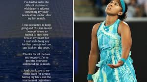 Australian Open live updates: Osaka stuns the tennis world, withdraws from the Australian Open ahead of clash with Maddison inglis