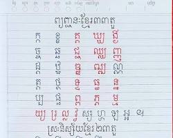 Image of Khmer calligraphy script