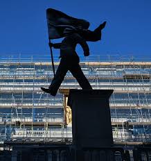 Banksy confirms he is behind new London statue of man blinded by flag