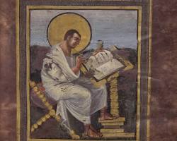Image of Coronation Gospels Charlemagne manuscript art