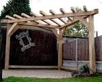 Triangular pergola