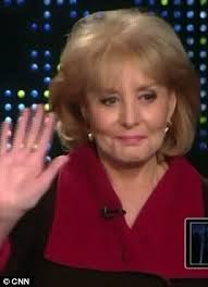 A last goodbye: TV legends Barbara Walters and Diane Sawyers wave goodbye to Larry - article-1339330-0C83AE34000005DC-293_306x423