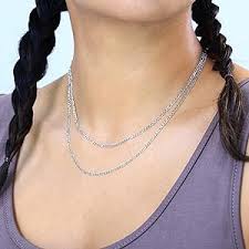 Amazon.com: Nuragold 10k Real White Gold Solid Figaro Link 2.25mm Chain Necklace (16"-24") Italian Jewelry for Men & Women: Clothing, Shoes & Jewelry