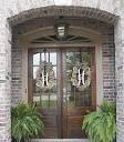 Double entry doors with glass