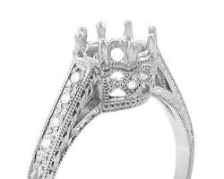 Image of 2 carat diamond vintage setting ring