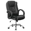 Malaga Leather Faced Executive Office Chair in Black by Viking